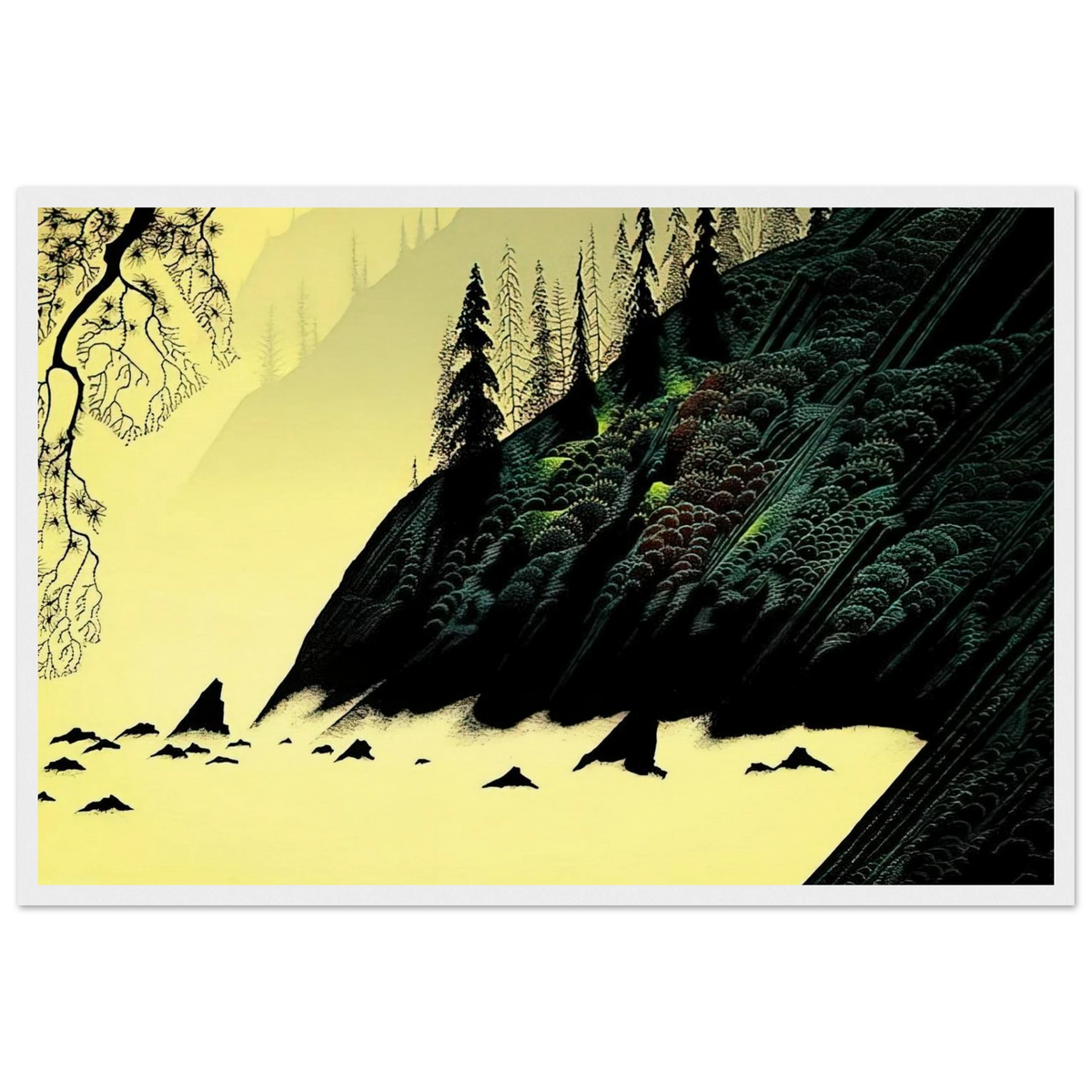 Spruce Redwood and Pine Framed Poster | Eyvind Earle Framed Prints Wall Art | Eyvind Earle Prints