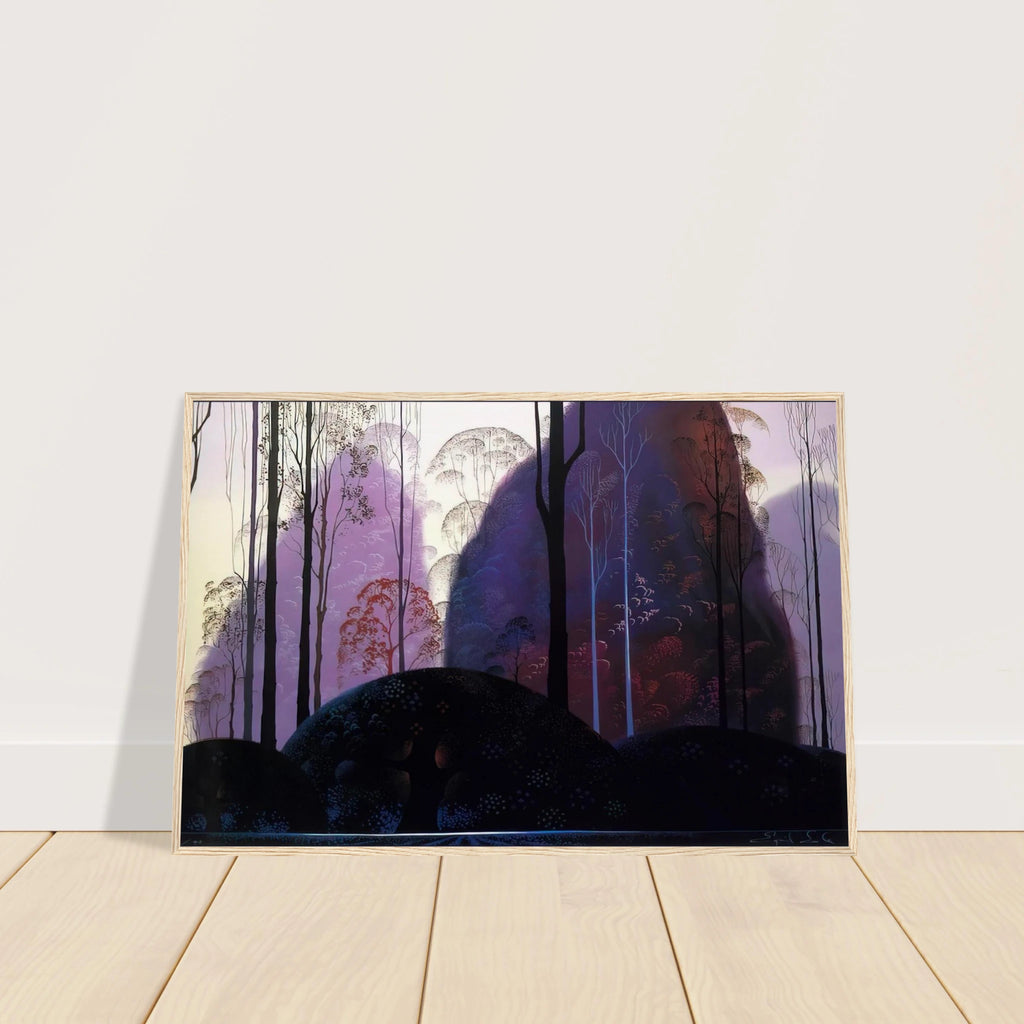 Mauve Redand Purple Framed Poster | Eyvind Earle Framed Prints Wall Art | Eyvind Earle Prints