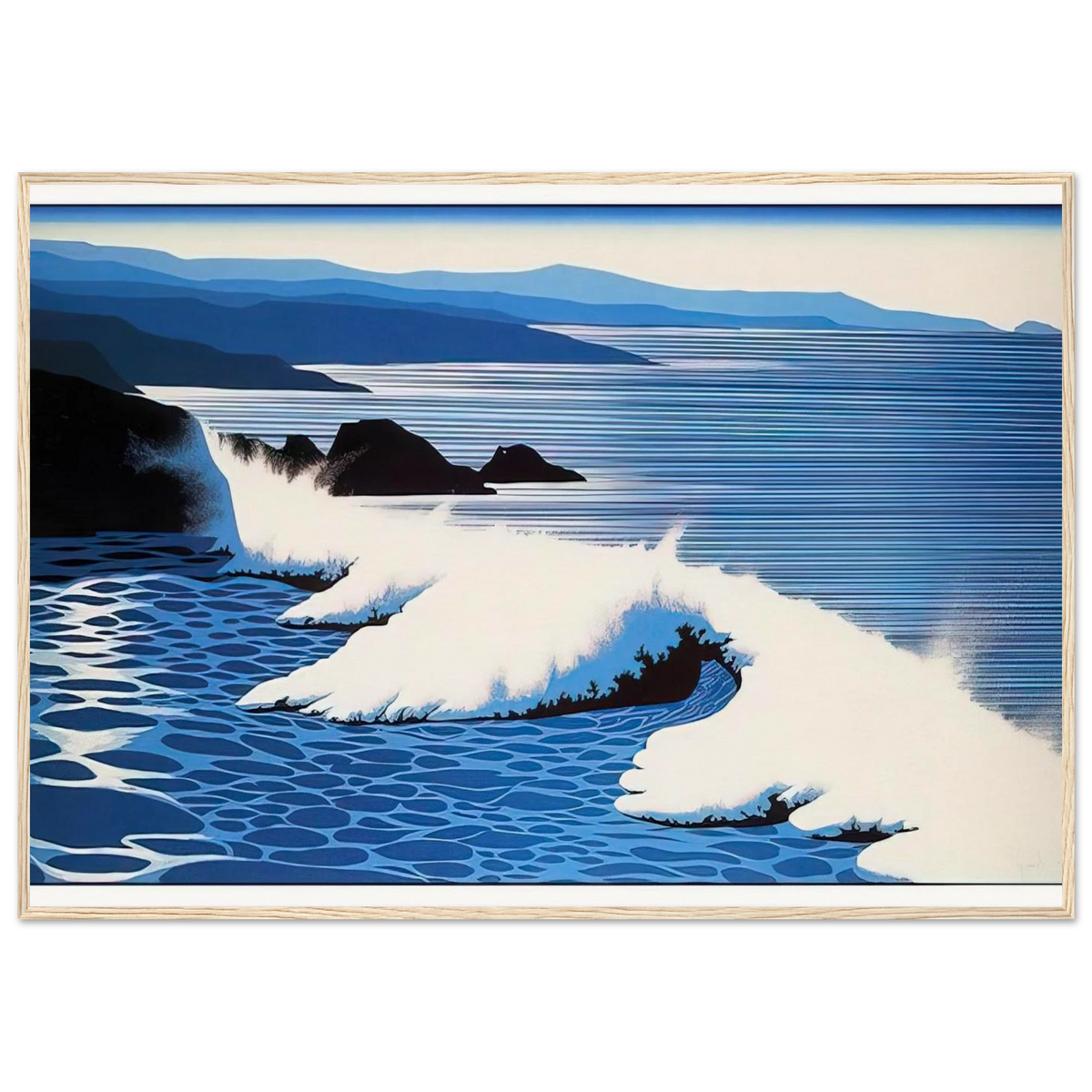 The Wave Framed Poster | Eyvind Earle Framed Prints Wall Art | Eyvind Earle Prints