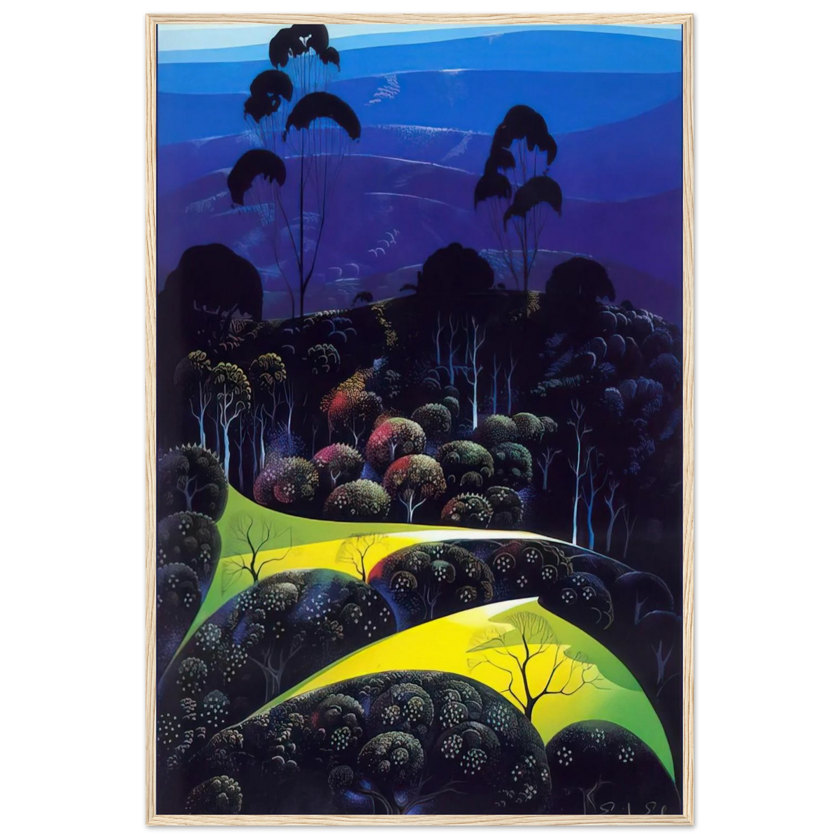 Inland from the Sea Framed Poster | Eyvind Earle Framed Prints Wall Art | Eyvind Earle Prints