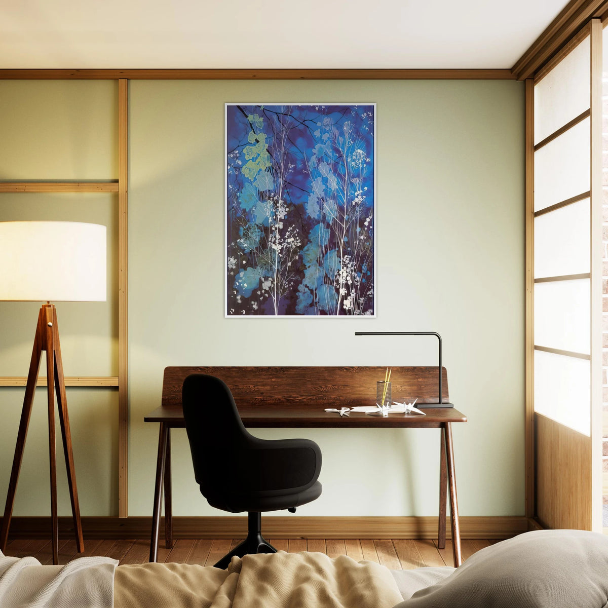 Delphinium Framed Poster | Eyvind Earle Framed Prints Wall Art | Eyvind Earle Prints