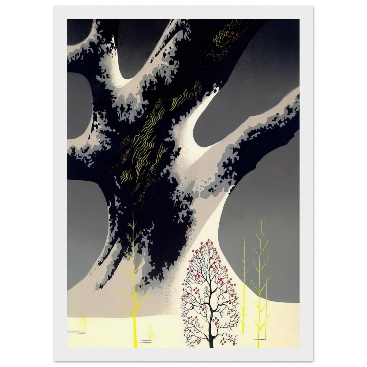 Winter Oak Framed Poster | Eyvind Earle Framed Prints Wall Art | Eyvind Earle Prints