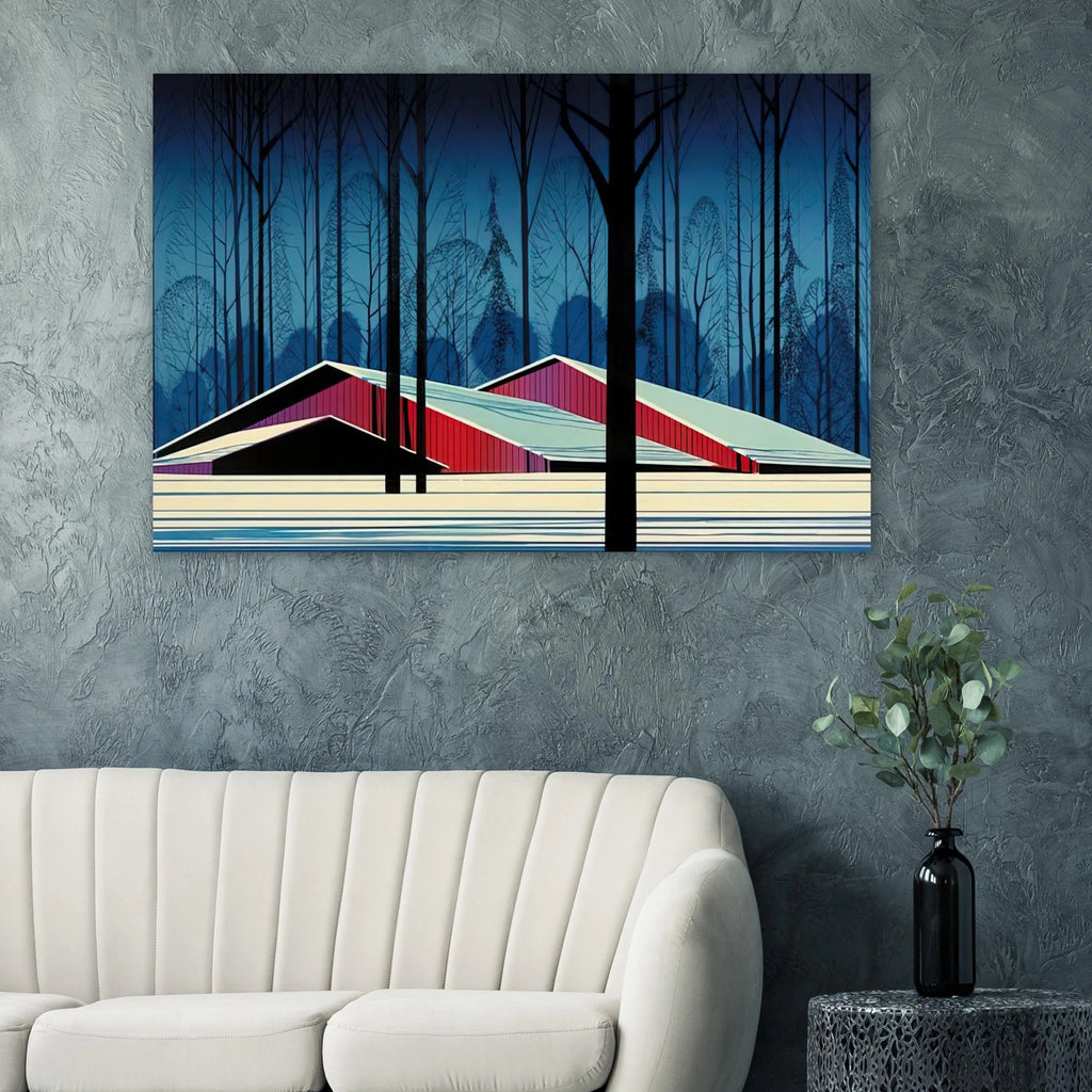 Winter Barns Poster | Eyvind Earle Poster | Eyvind Earle Prints