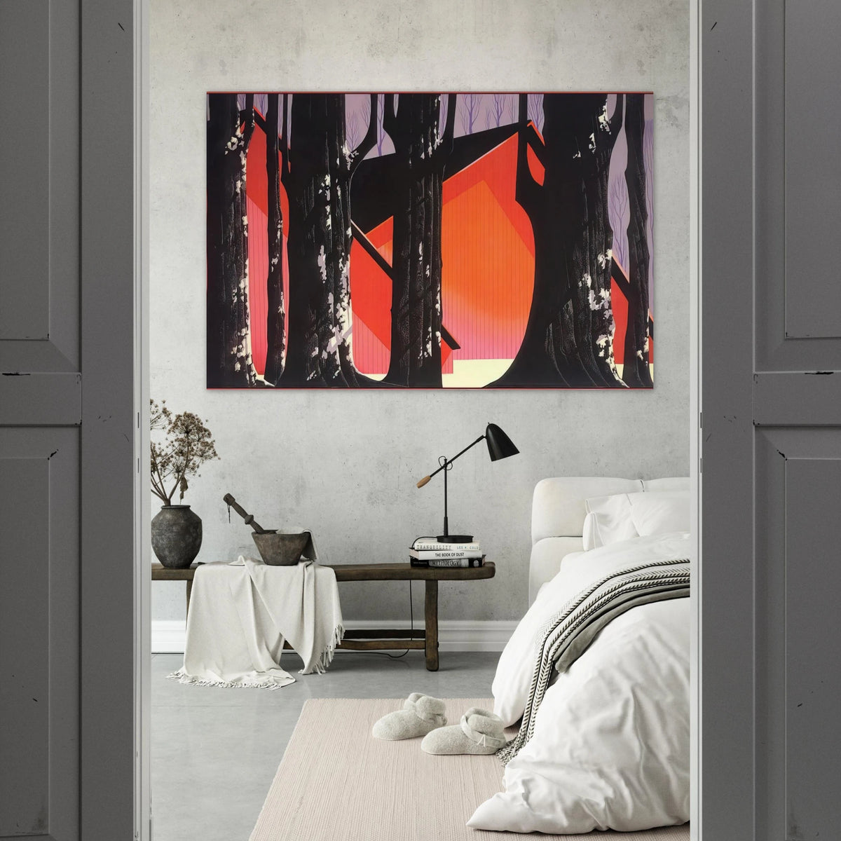 Winter Barnyard Poster | Eyvind Earle Poster | Eyvind Earle Prints