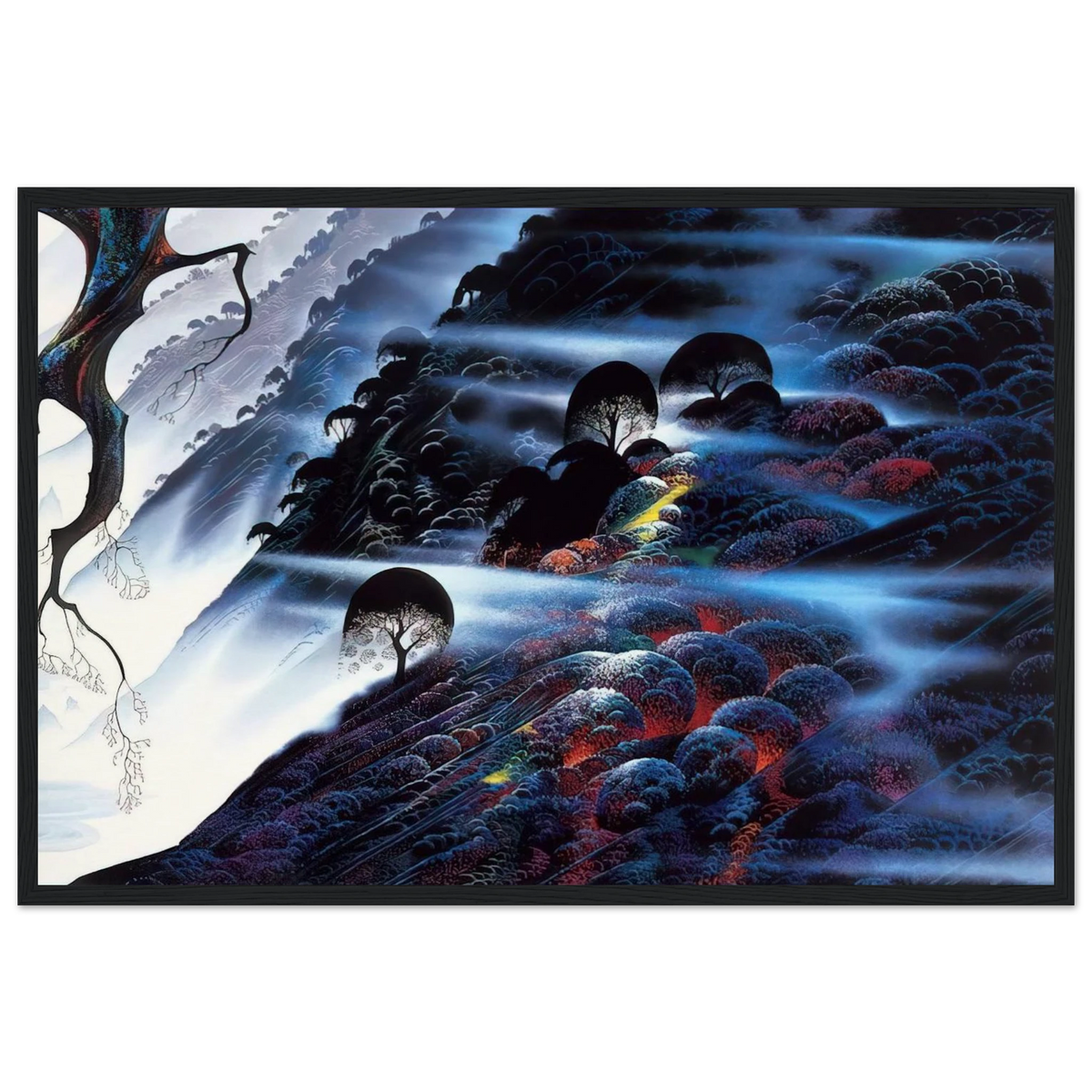 Blue Light Framed Poster | Eyvind Earle Framed Prints Wall Art | Eyvind Earle Prints