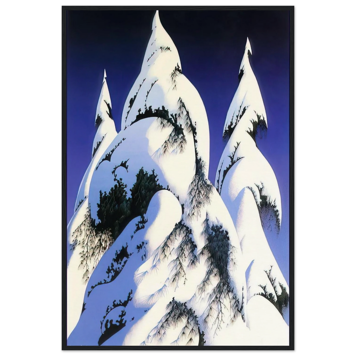 Snow Trees Framed Poster | Eyvind Earle Framed Prints Wall Art | Eyvind Earle Prints