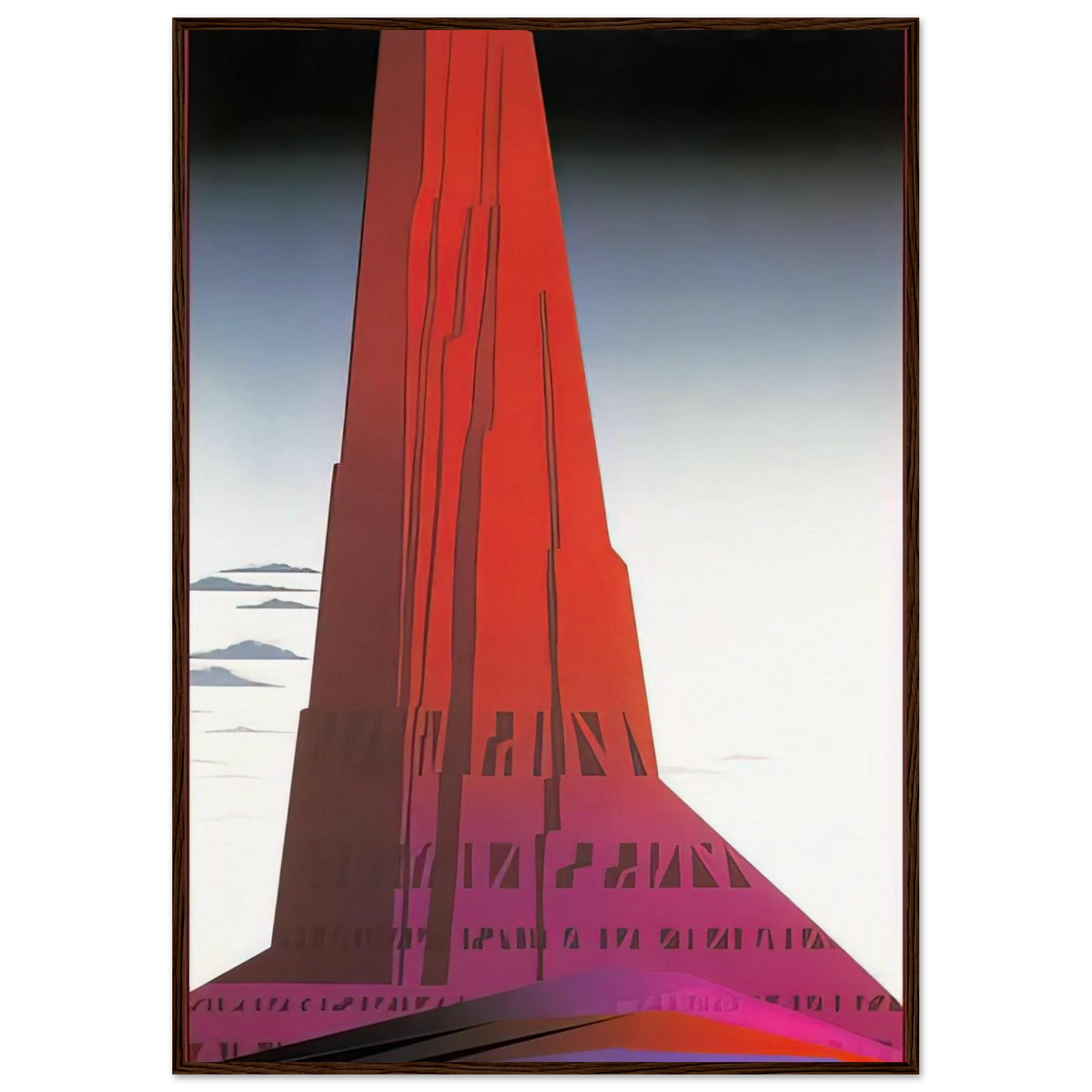 Desert Skyscraper Framed Poster | Eyvind Earle Framed Prints Wall Art | Eyvind Earle Prints
