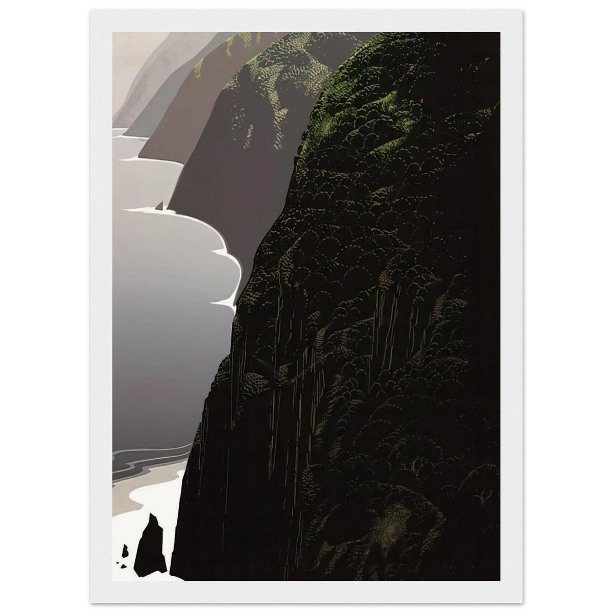 Big Sur Coastline Framed Poster | Eyvind Earle Framed Prints Wall Art | Eyvind Earle Prints