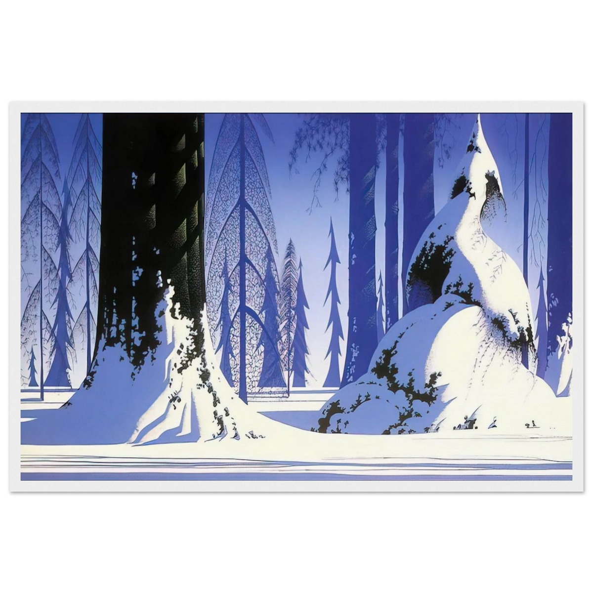 Winter Framed Poster | Eyvind Earle Framed Prints Wall Art | Eyvind Earle Prints