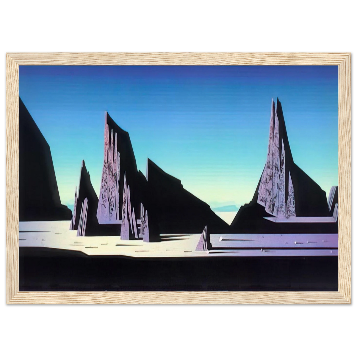 Desert Rocks Framed Poster | Eyvind Earle Framed Prints Wall Art | Eyvind Earle Prints
