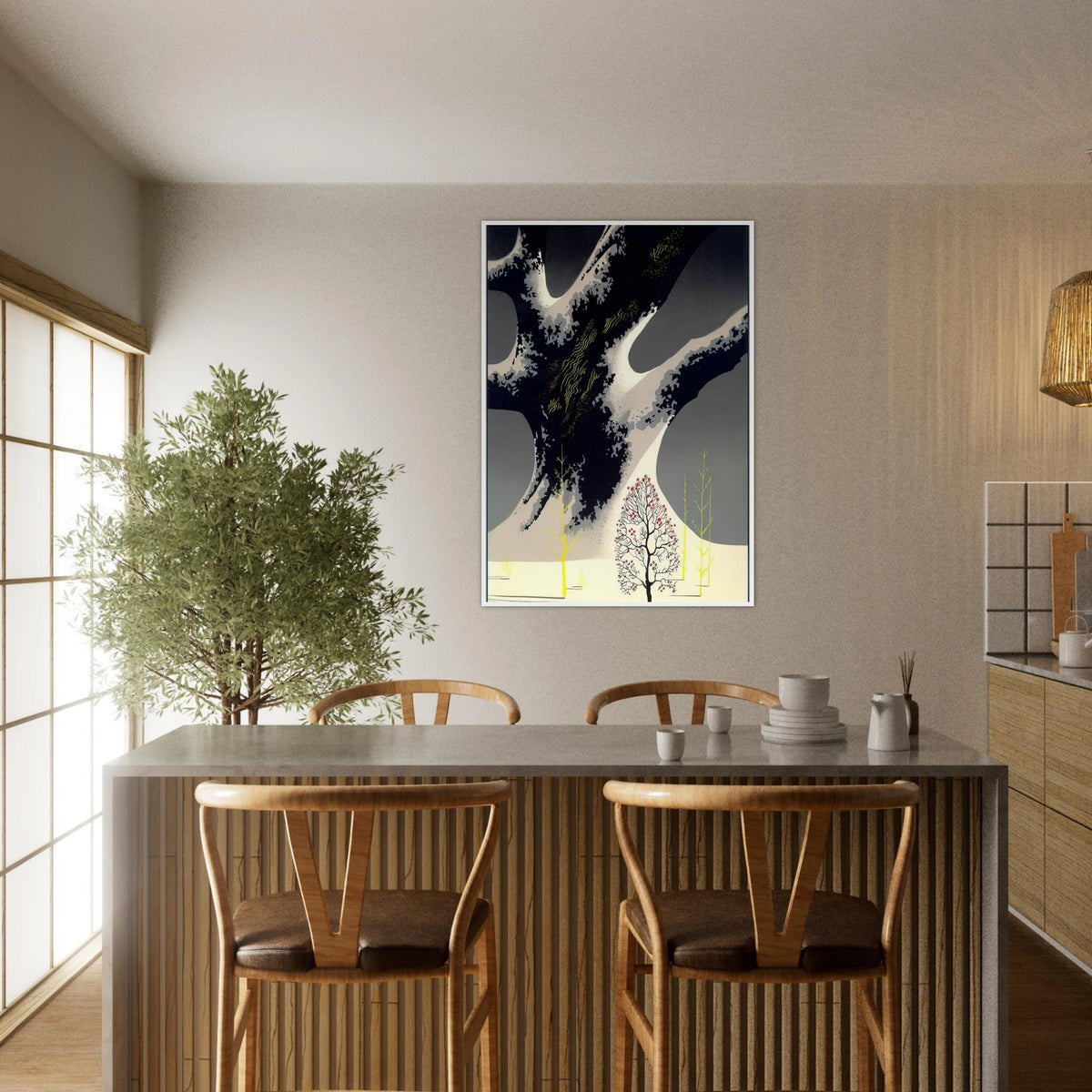 Winter Oak Framed Poster | Eyvind Earle Framed Prints Wall Art | Eyvind Earle Prints