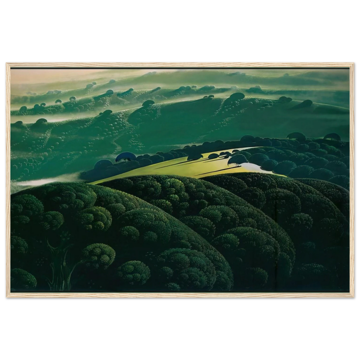 Morning Fog Framed Poster | Eyvind Earle Framed Prints Wall Art | Eyvind Earle Prints