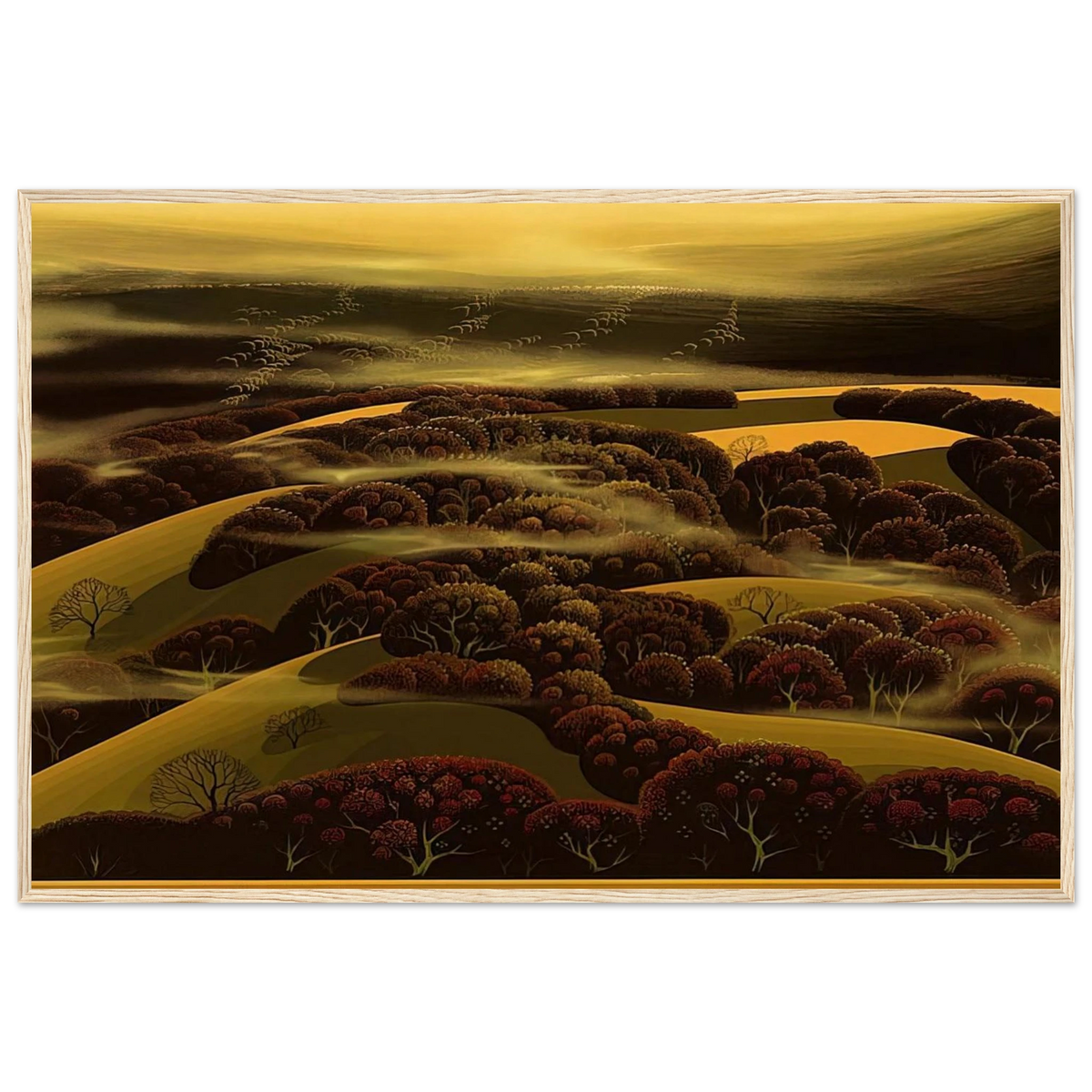 When the Fog Rolls In Framed Poster | Eyvind Earle Framed Prints Wall Art | Eyvind Earle Prints