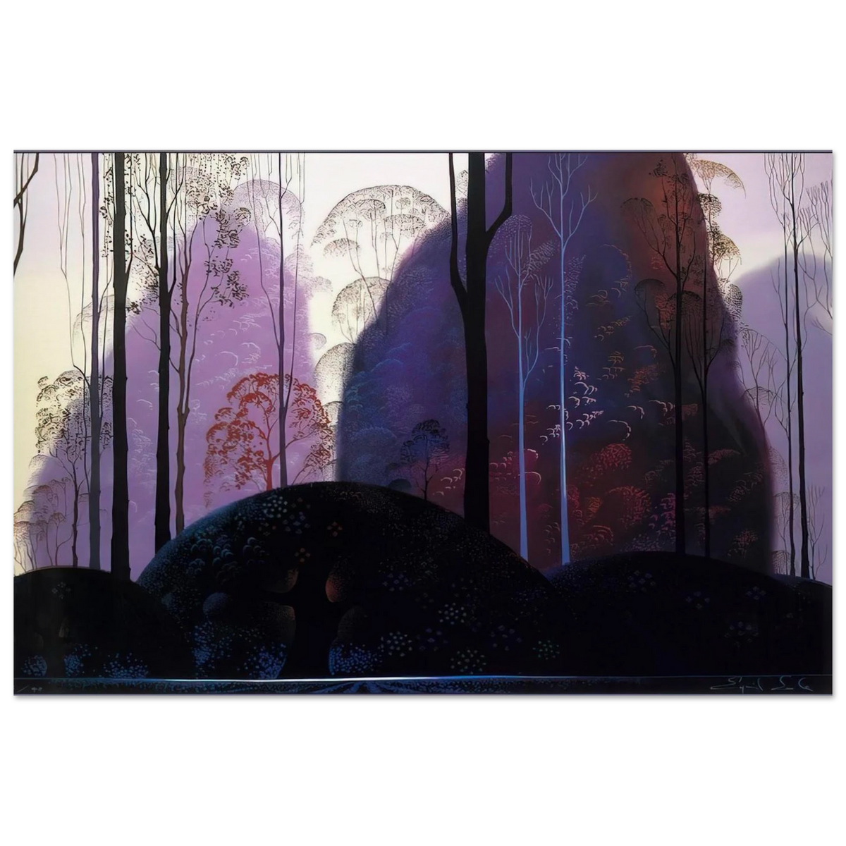 Mauve Redand Purple Poster | Eyvind Earle Poster | Eyvind Earle Prints