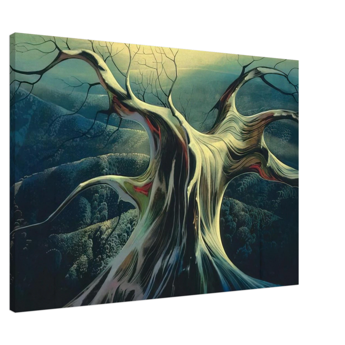 Moonlit Tree Trunk Canvas | Eyvind Earle Canvas | Eyvind Earle Prints