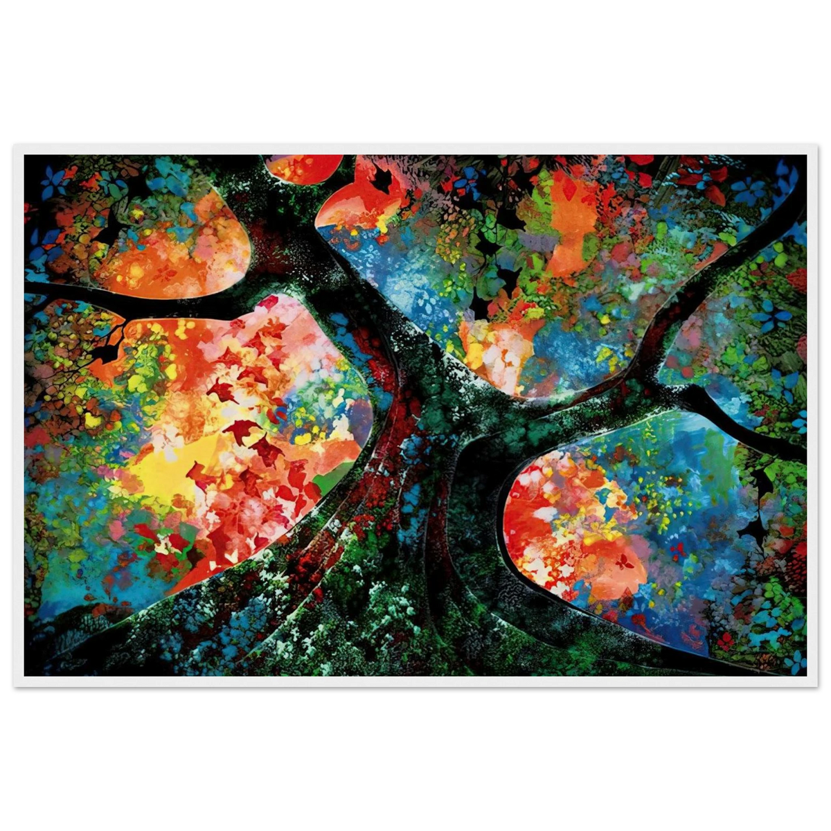 Waves of Golden Fire Framed Poster | Eyvind Earle Framed Prints Wall Art | Eyvind Earle Prints