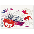 Red Wagon & Foliage Poster | Eyvind Earle Poster | Eyvind Earle Prints