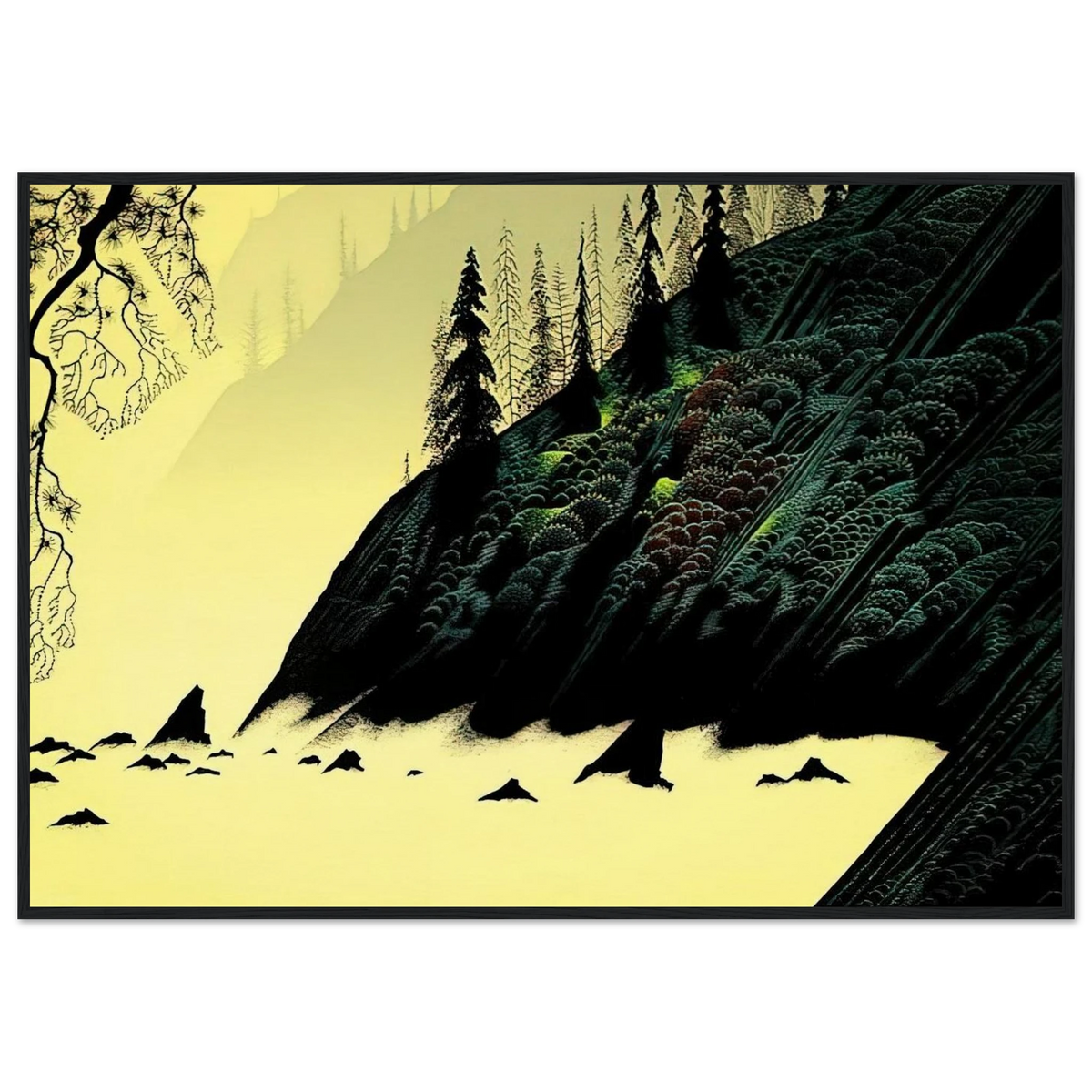 Spruce Redwood and Pine Framed Poster | Eyvind Earle Framed Prints Wall Art | Eyvind Earle Prints