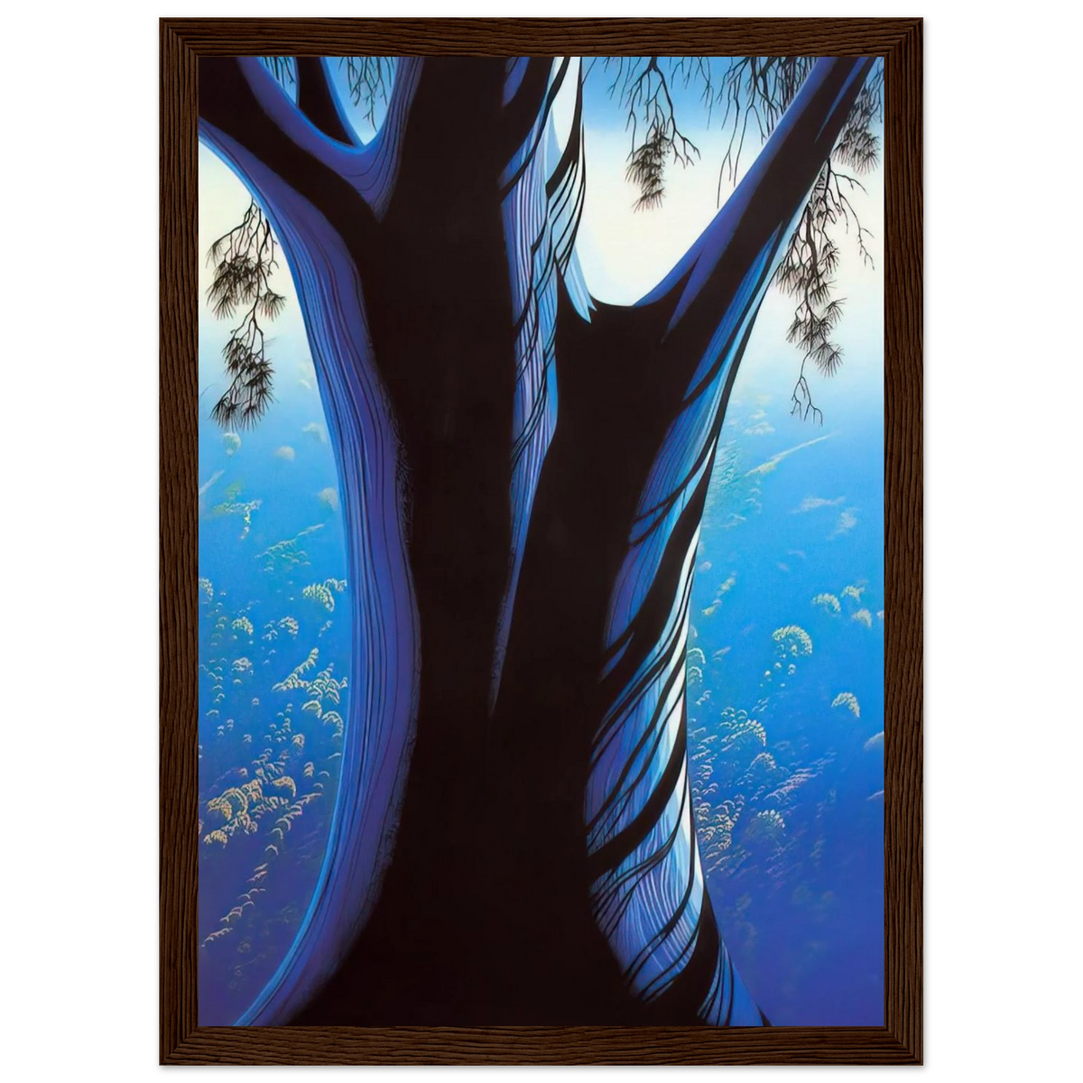 Blue Pine Framed Poster | Eyvind Earle Framed Prints Wall Art | Eyvind Earle Prints