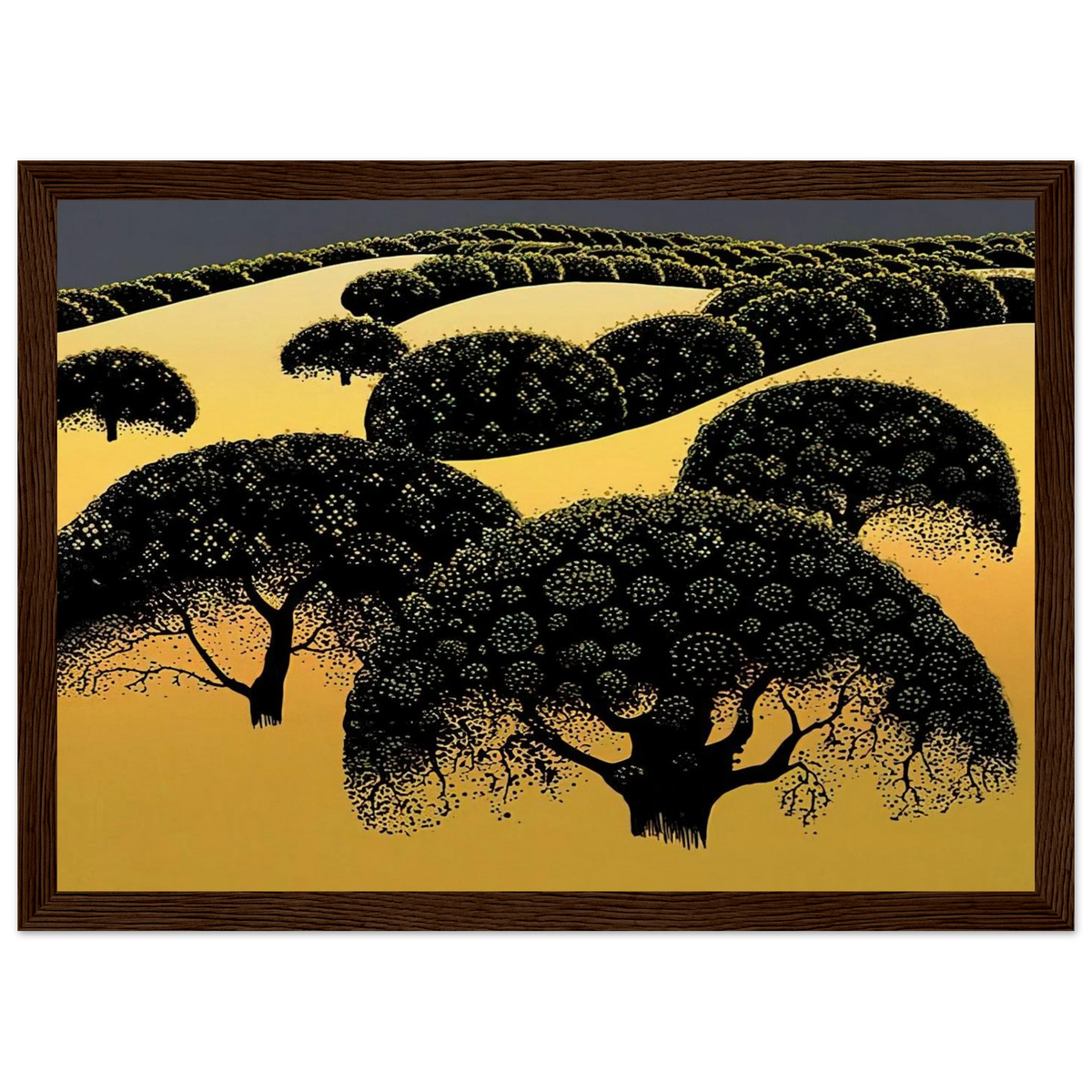 Santa Ynez Oaks Framed Poster | Eyvind Earle Framed Prints Wall Art | Eyvind Earle Prints