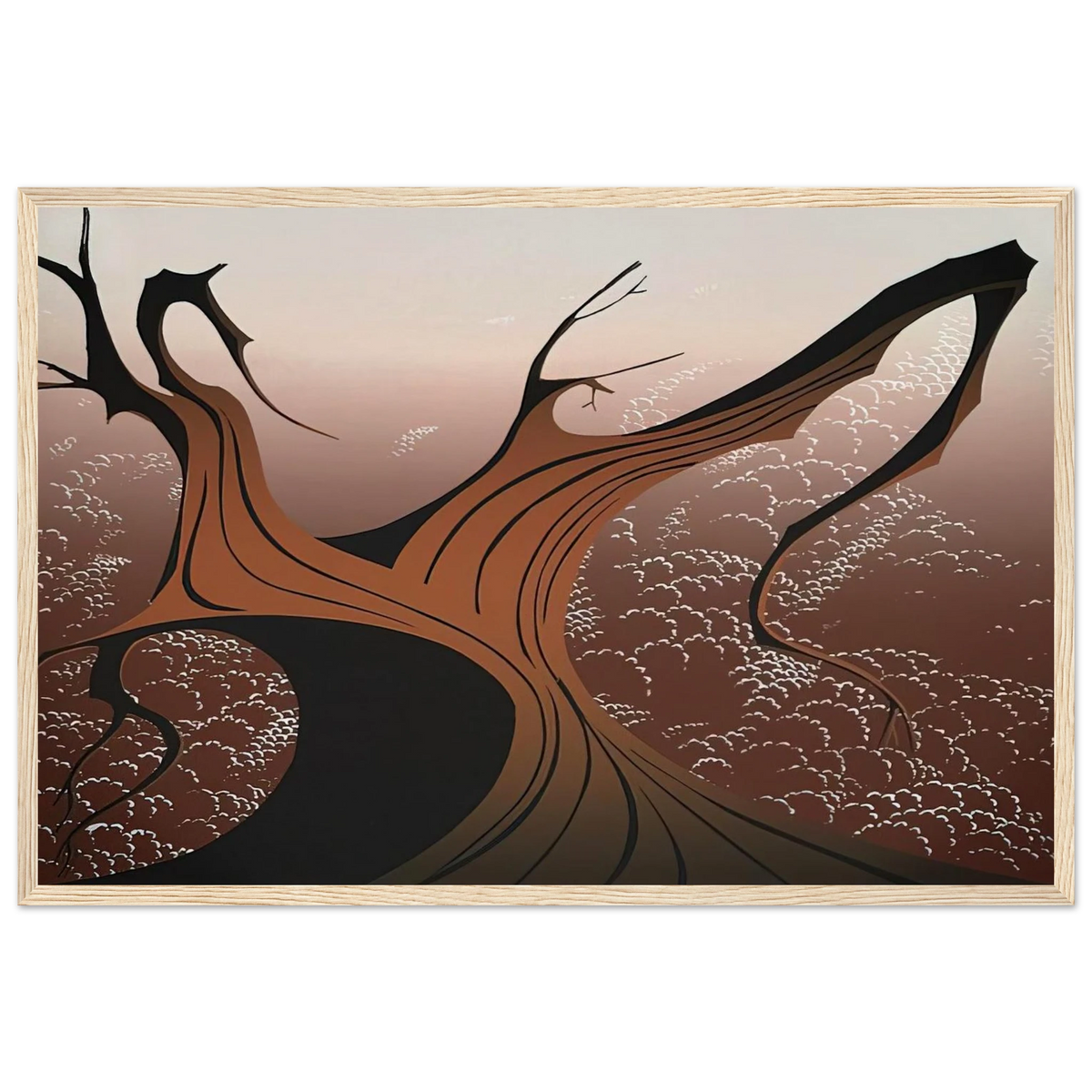Brown Tree Framed Poster | Eyvind Earle Framed Prints Wall Art | Eyvind Earle Prints