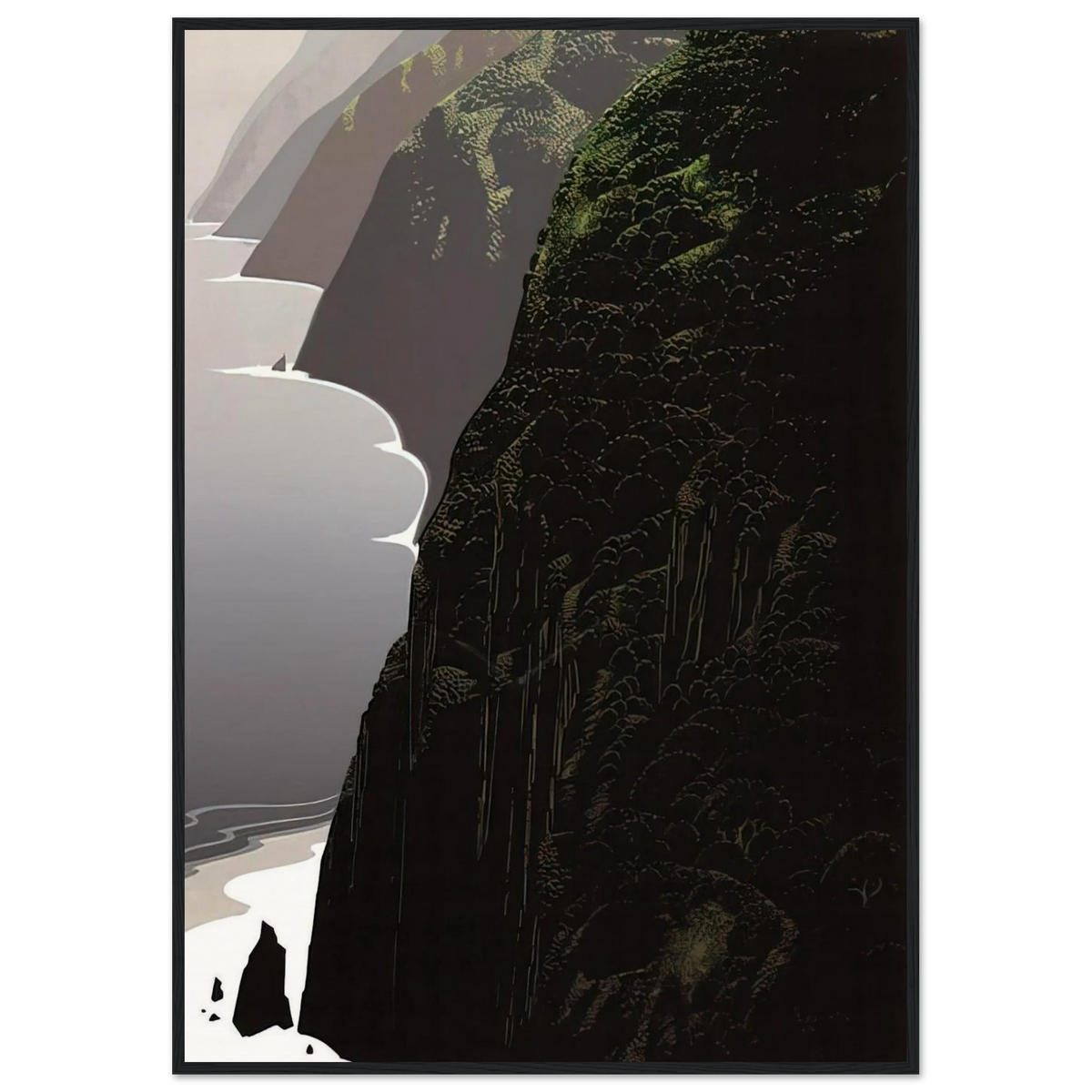 Big Sur Coastline Framed Poster | Eyvind Earle Framed Prints Wall Art | Eyvind Earle Prints