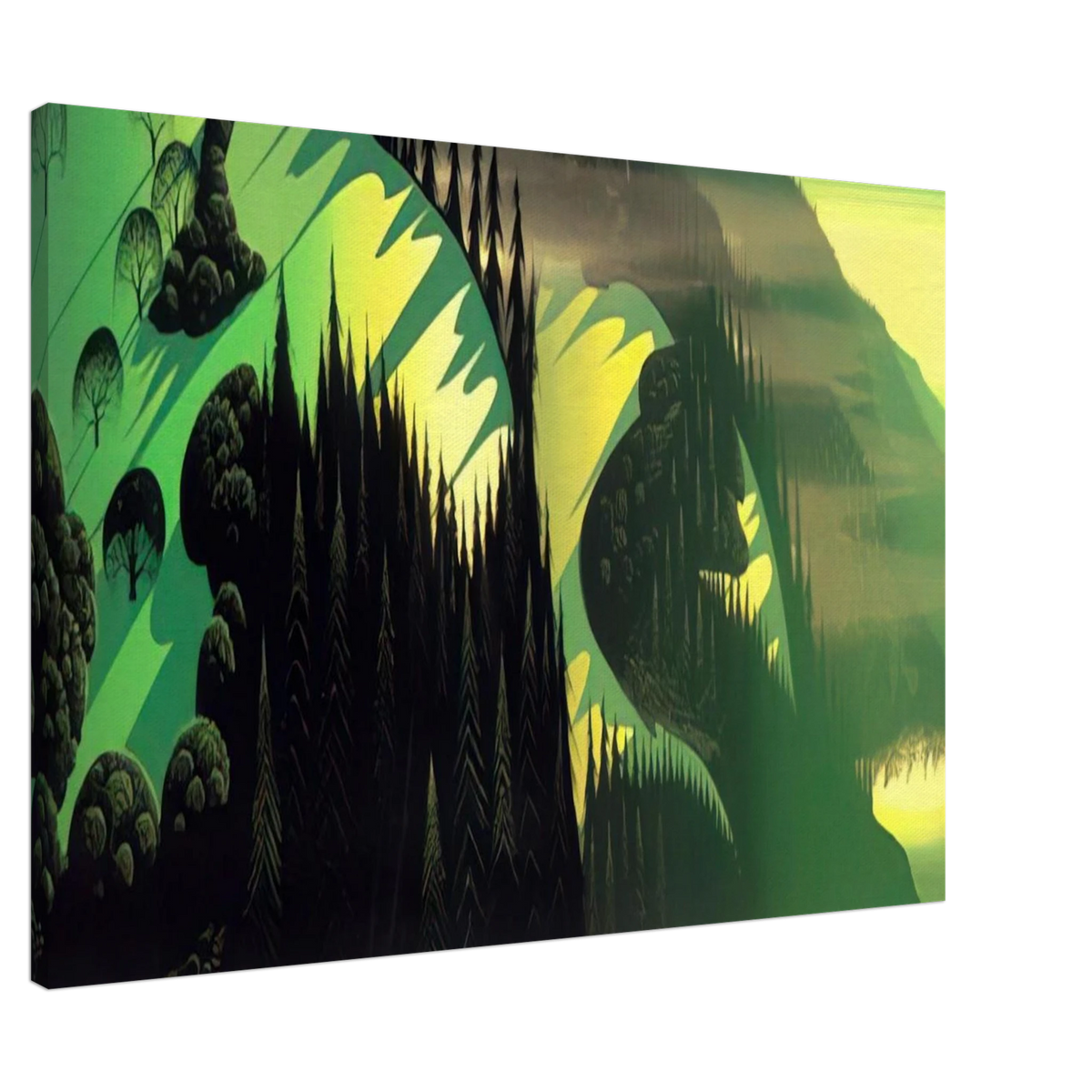 Three Pastures by the Sea Canvas | Eyvind Earle Canvas | Eyvind Earle Prints