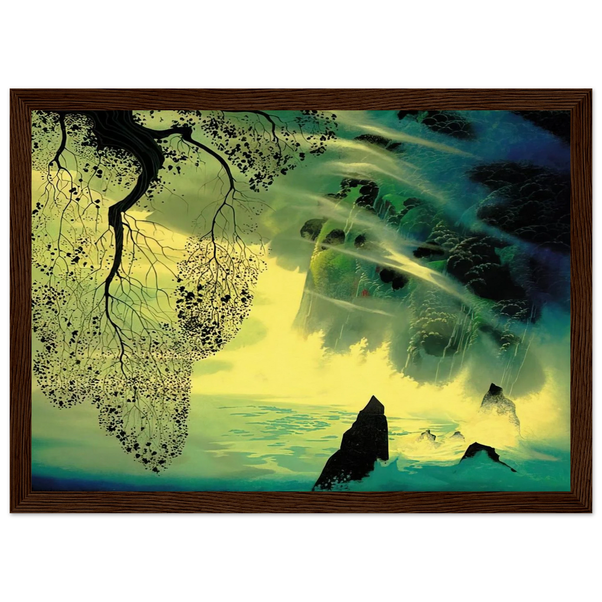 A Swirl of Fog Framed Poster | Eyvind Earle Framed Prints Wall Art | Eyvind Earle Prints