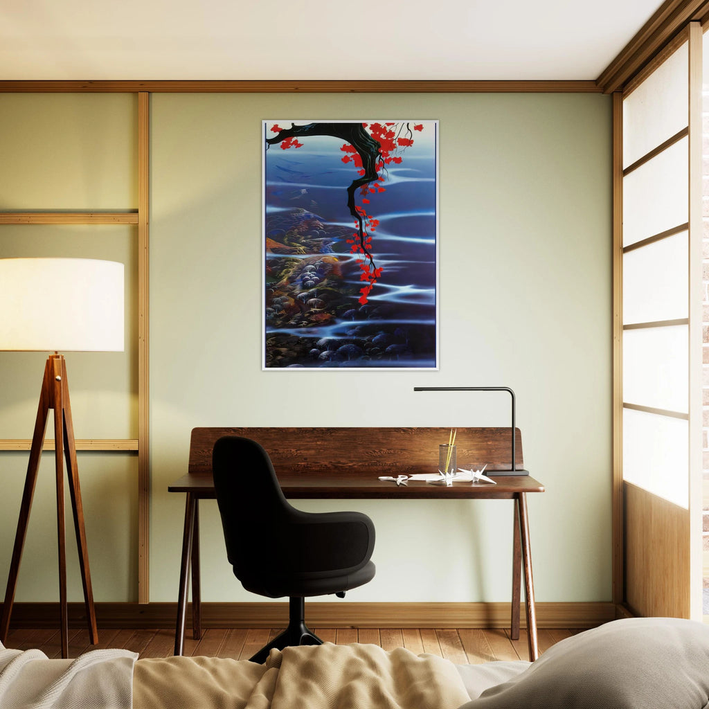 Red Leaves Framed Poster | Eyvind Earle Framed Prints Wall Art | Eyvind Earle Prints