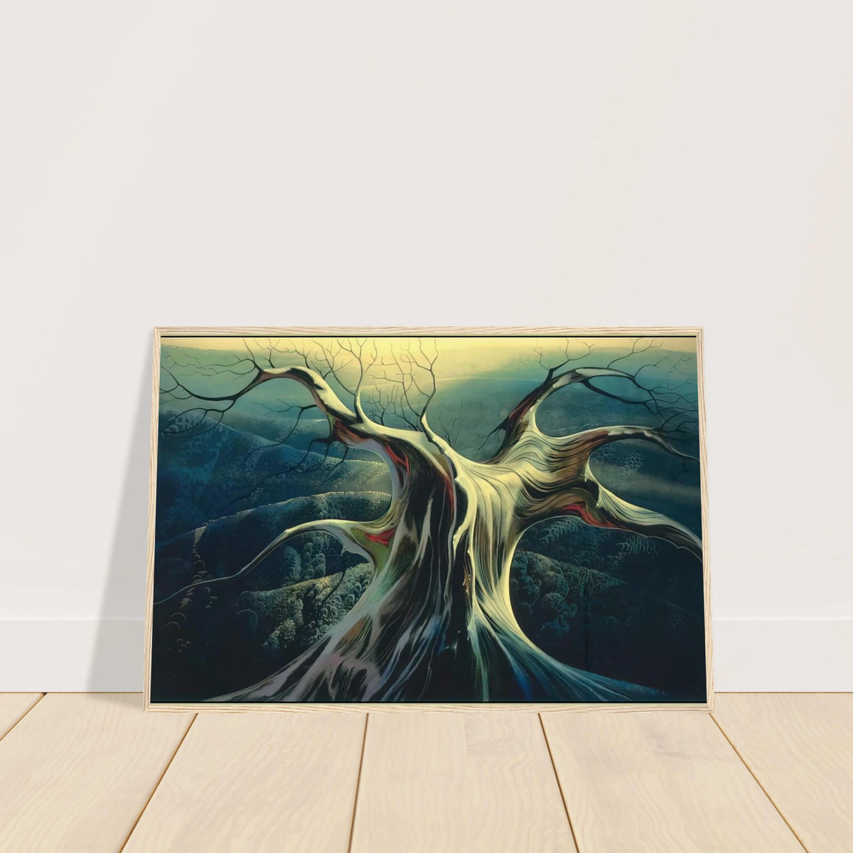 Moonlit Tree Trunk Framed Poster | Eyvind Earle Framed Prints Wall Art | Eyvind Earle Prints