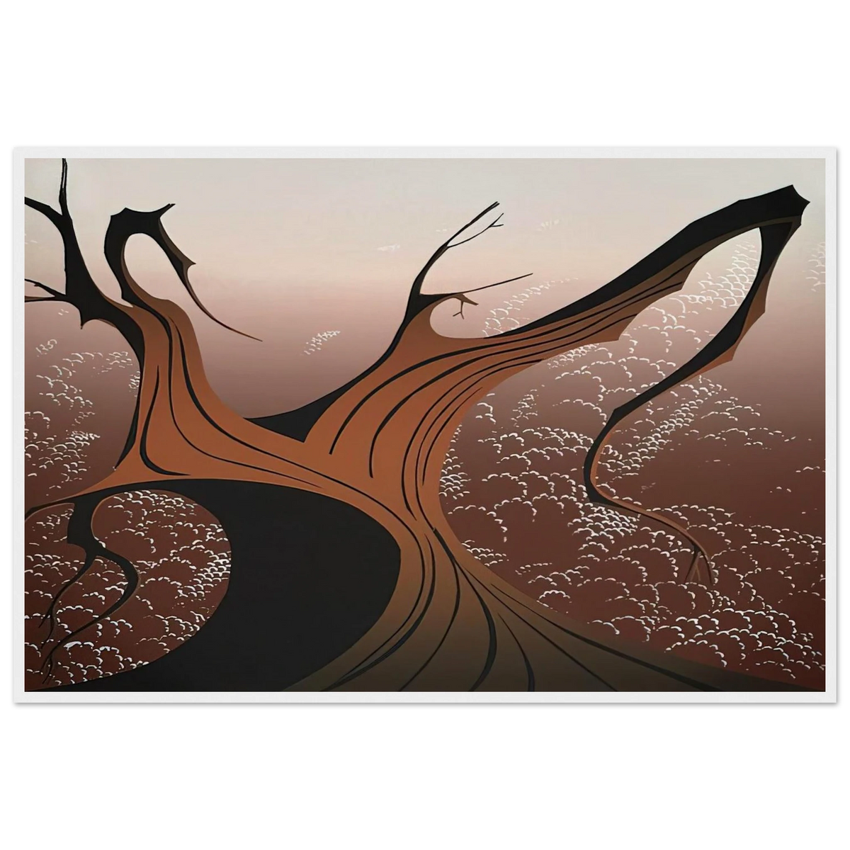 Brown Tree Framed Poster | Eyvind Earle Framed Prints Wall Art | Eyvind Earle Prints