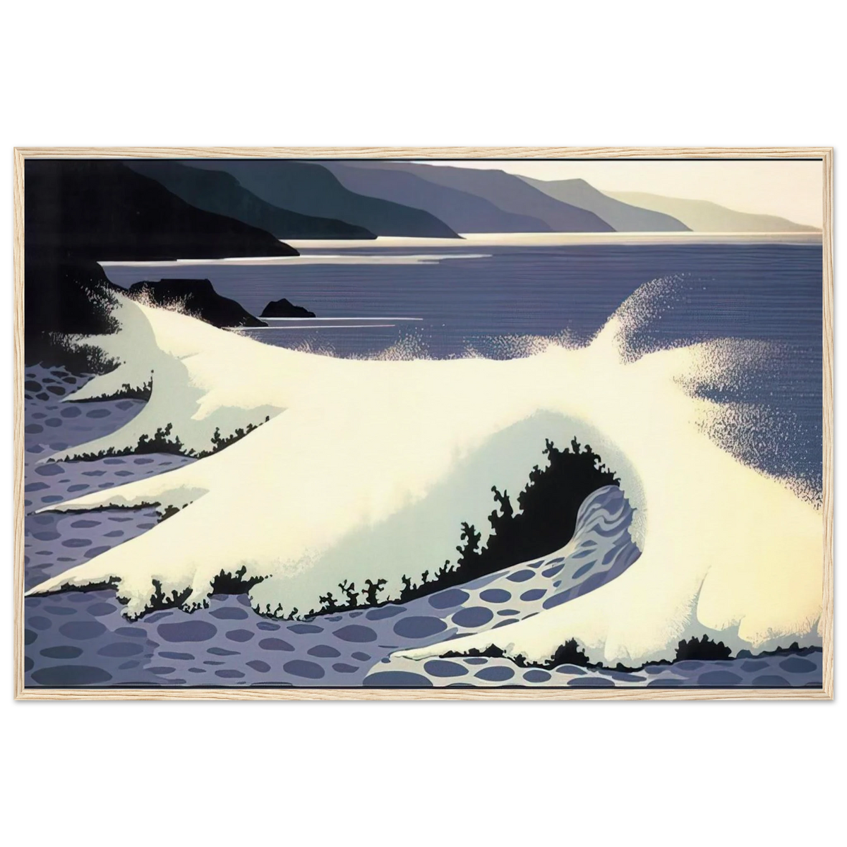 The White Wave Framed Poster | Eyvind Earle Framed Prints Wall Art | Eyvind Earle Prints
