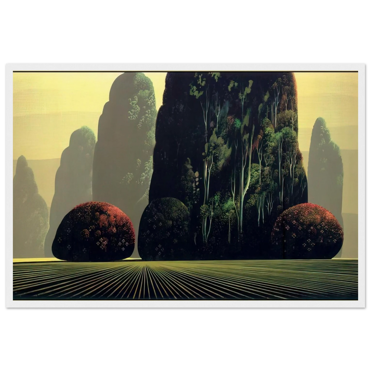 Autumn Eucalyptus Framed Poster | Eyvind Earle Framed Prints Wall Art | Eyvind Earle Prints