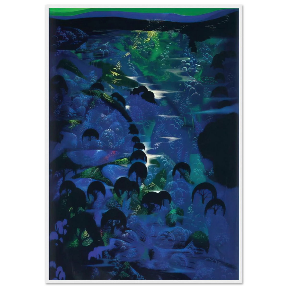 Beneath an Emerald Sky Framed Poster | Eyvind Earle Framed Prints Wall Art | Eyvind Earle Prints