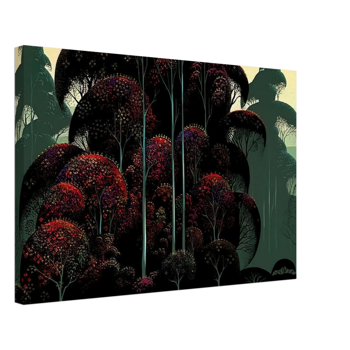 Crimson Autumn Canvas | Eyvind Earle Canvas | Eyvind Earle Prints
