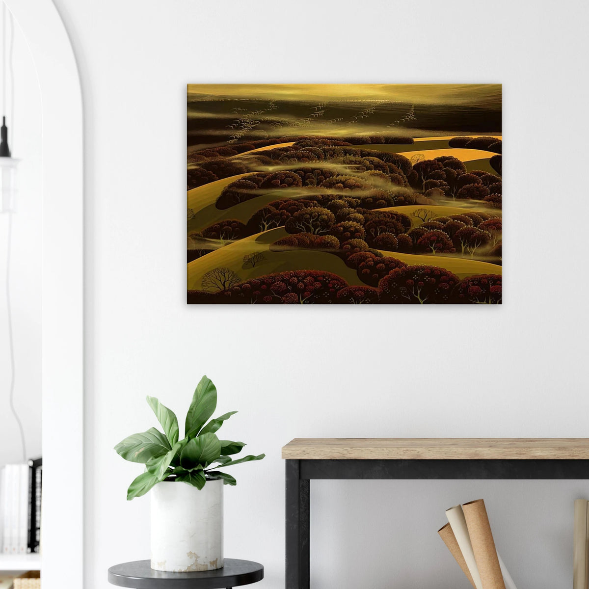 When the Fog Rolls In Canvas | Eyvind Earle Canvas | Eyvind Earle Prints