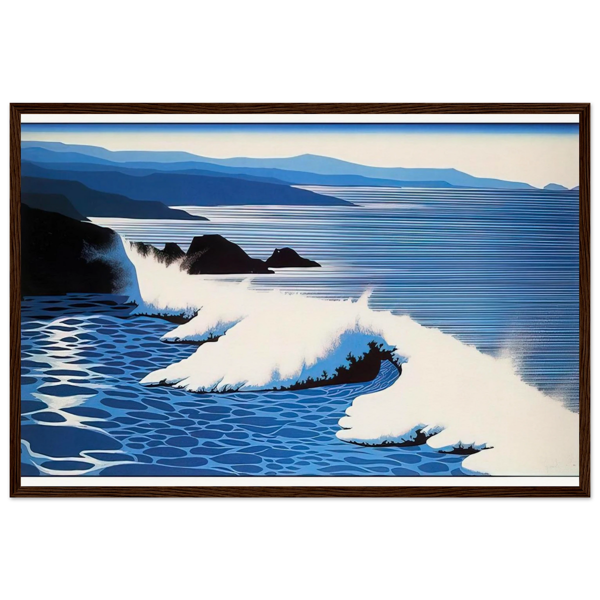 The Wave Framed Poster | Eyvind Earle Framed Prints Wall Art | Eyvind Earle Prints
