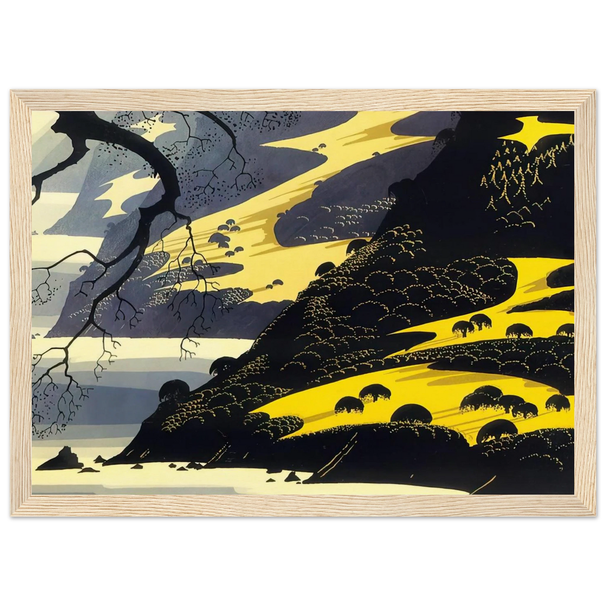 Coastal Fog Framed Poster | Eyvind Earle Framed Prints Wall Art | Eyvind Earle Prints