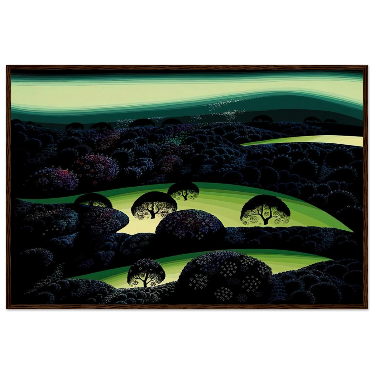 Nocturne Framed Poster | Eyvind Earle Framed Prints Wall Art | Eyvind Earle Prints