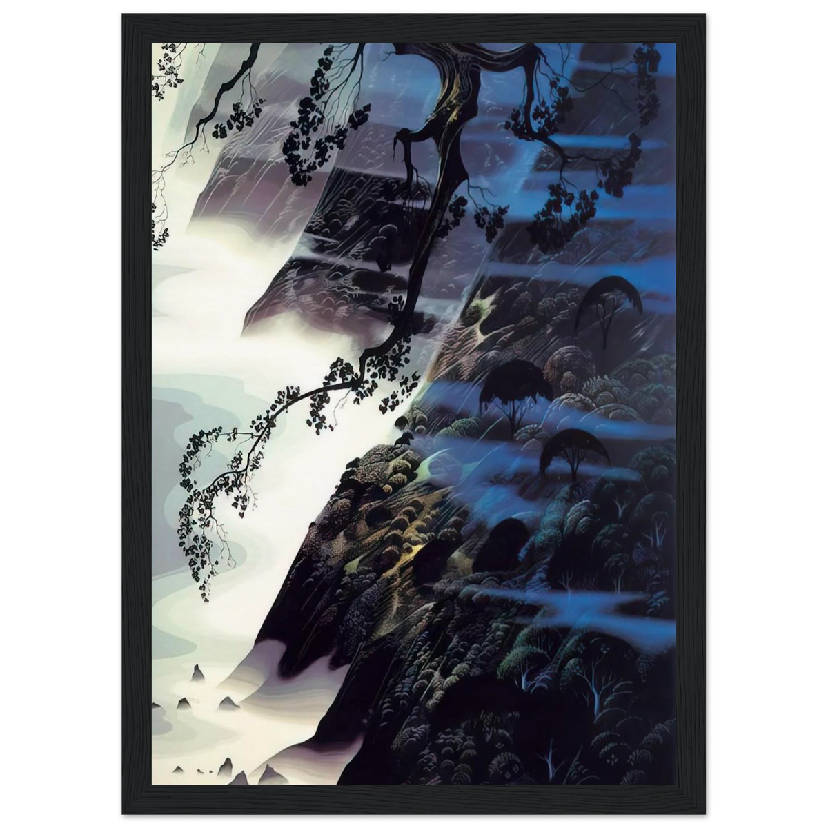 Sea Wind and Fog Framed Poster | Eyvind Earle Framed Prints Wall Art | Eyvind Earle Prints