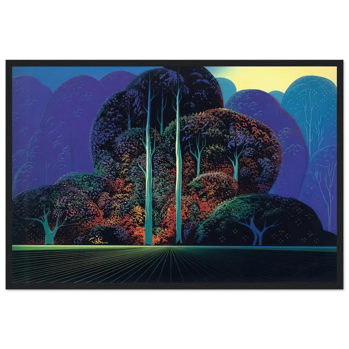 Softening Shades of Twilight Framed Poster | Eyvind Earle Framed Prints Wall Art | Eyvind Earle Prints