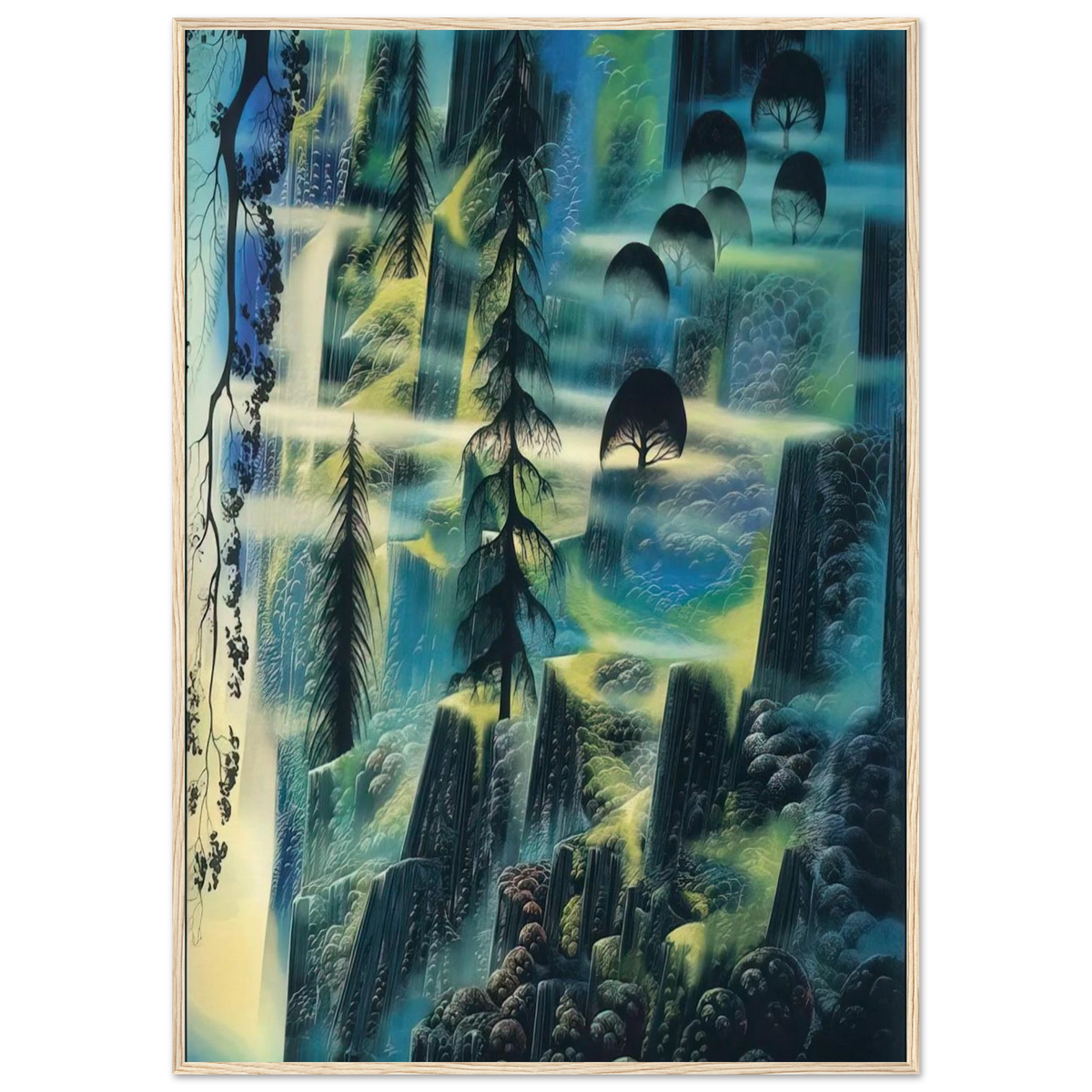 Where Eagles Fly Framed Poster | Eyvind Earle Framed Prints Wall Art | Eyvind Earle Prints