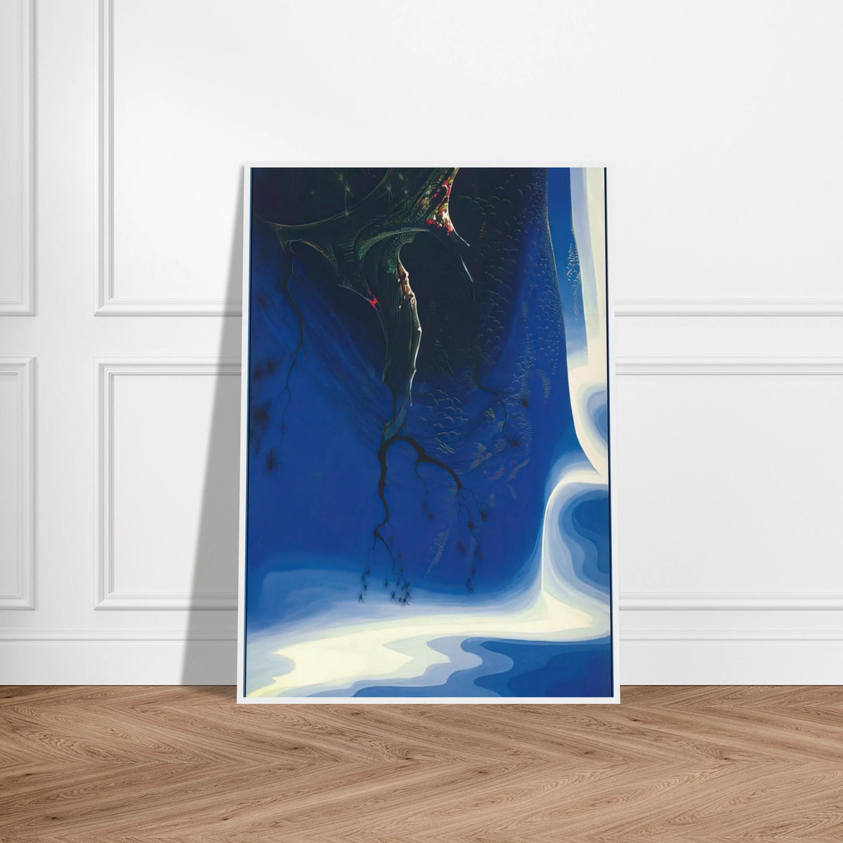 Blue Purple Mist Framed Poster | Eyvind Earle Framed Prints Wall Art | Eyvind Earle Prints