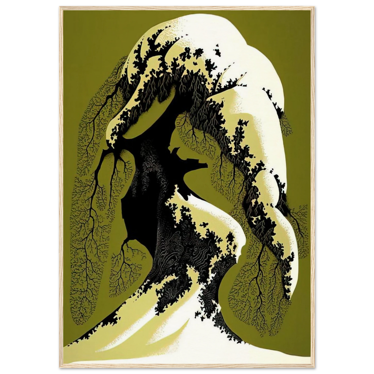 Snow Laden Framed Poster | Eyvind Earle Framed Prints Wall Art | Eyvind Earle Prints