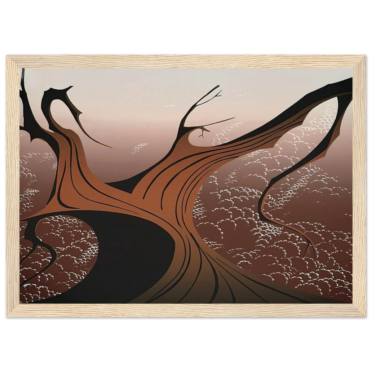 Brown Tree Framed Poster | Eyvind Earle Framed Prints Wall Art | Eyvind Earle Prints