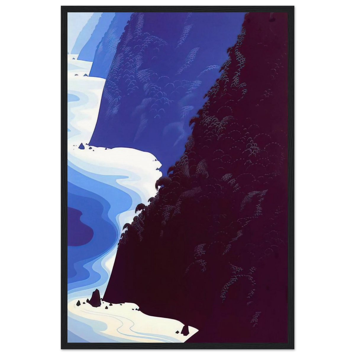 Blue Big Sur Framed Poster | Eyvind Earle Framed Prints Wall Art | Eyvind Earle Prints