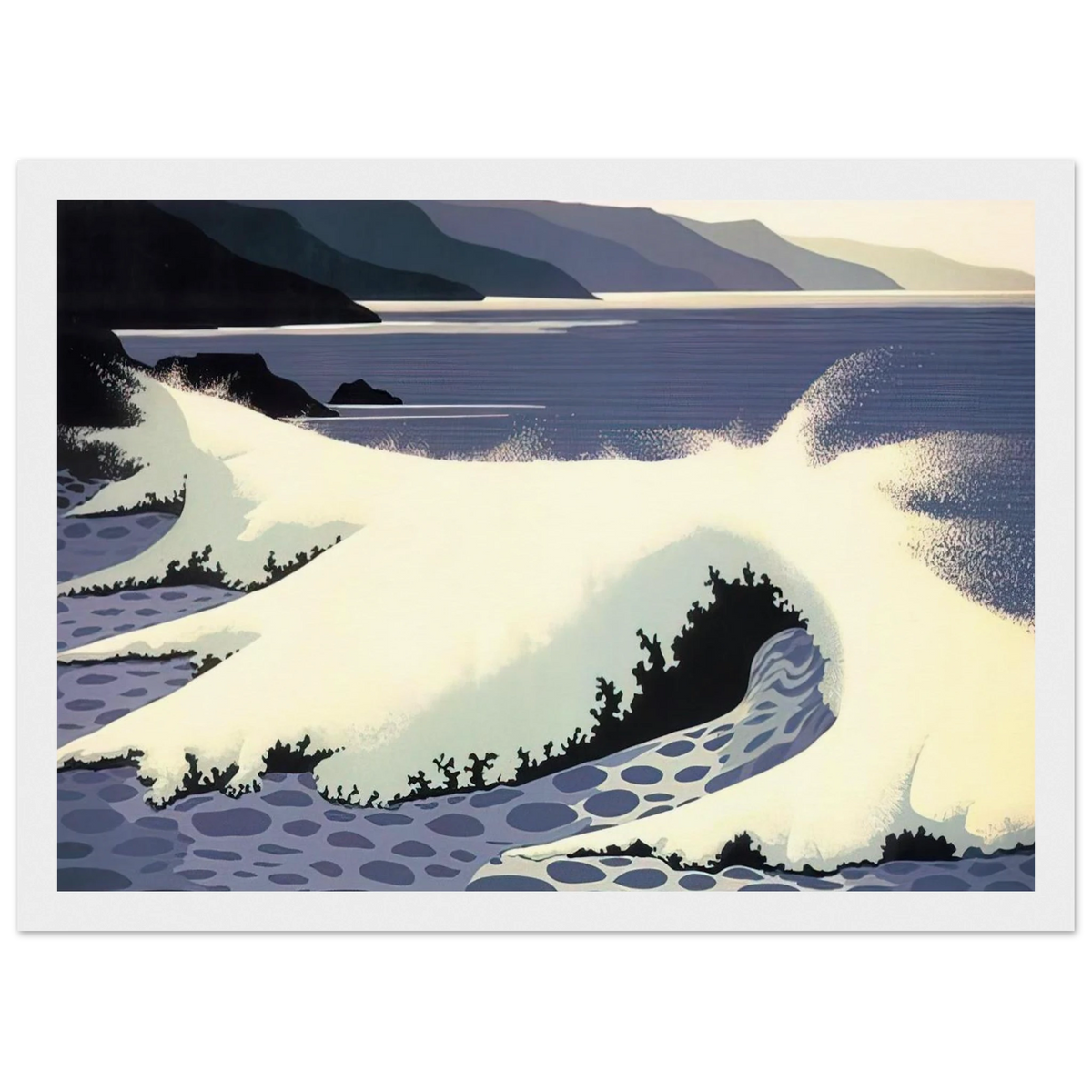 The White Wave Framed Poster | Eyvind Earle Framed Prints Wall Art | Eyvind Earle Prints