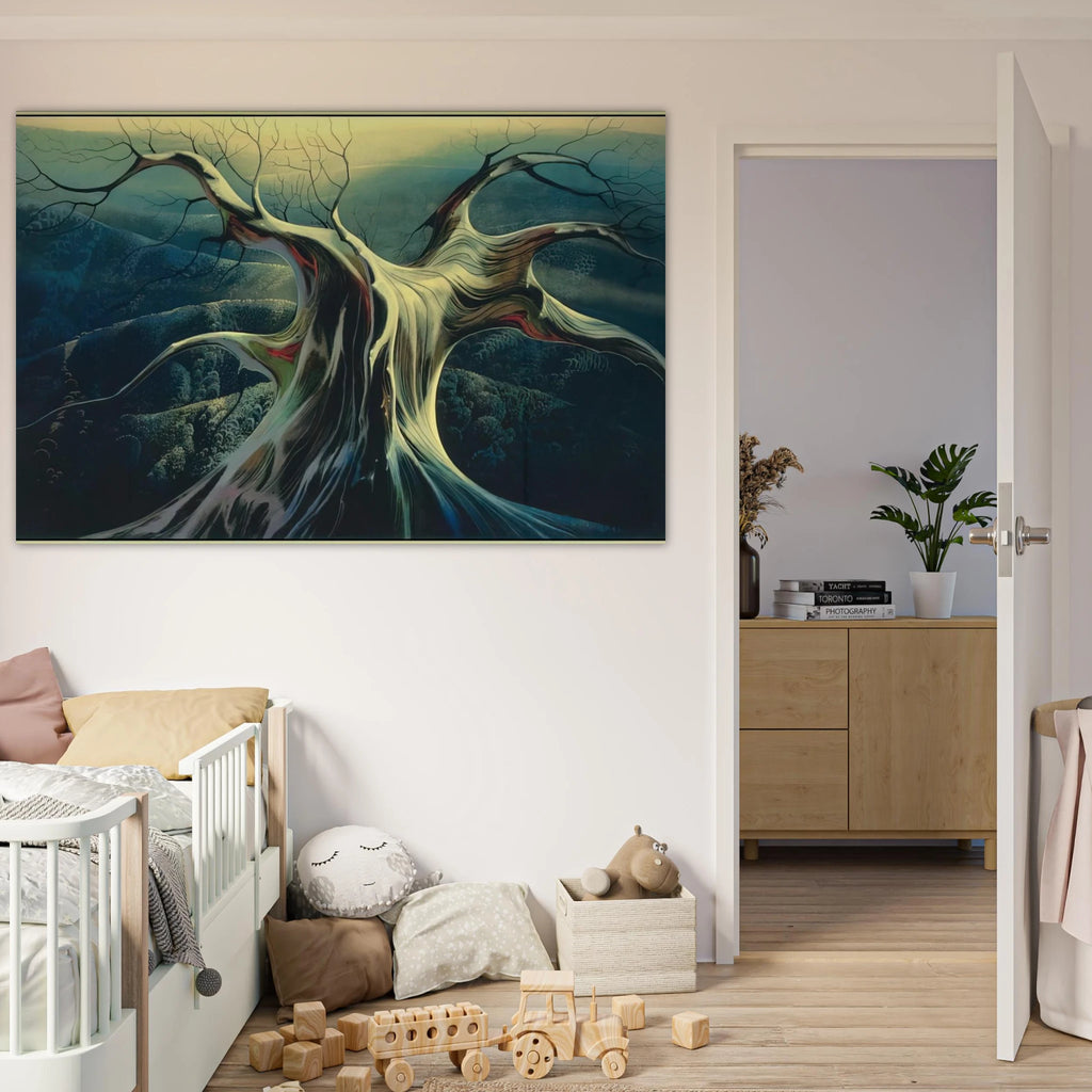Moonlit Tree Trunk Poster | Eyvind Earle Poster | Eyvind Earle Prints