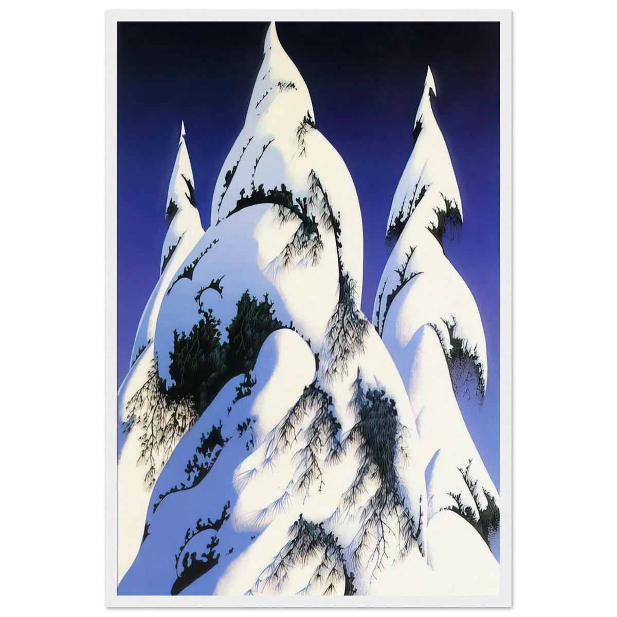 Snow Trees Framed Poster | Eyvind Earle Framed Prints Wall Art | Eyvind Earle Prints