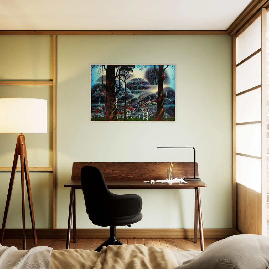 Mist in the Dark Woods Framed Poster | Eyvind Earle Framed Prints Wall Art | Eyvind Earle Prints